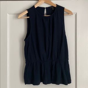 J.Crew Pindot Peplum Top